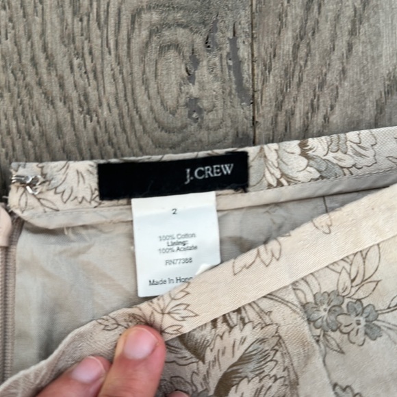 French Pencil Skirt Beige Olive 2 - Picture 3 of 5